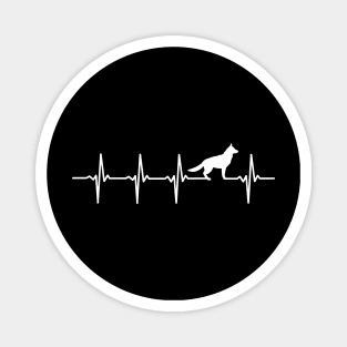 German Shepherd Heartbeat Gift For German Shepherd Lovers Magnet